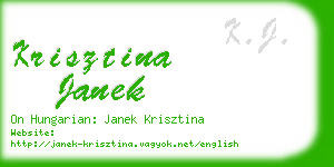 krisztina janek business card